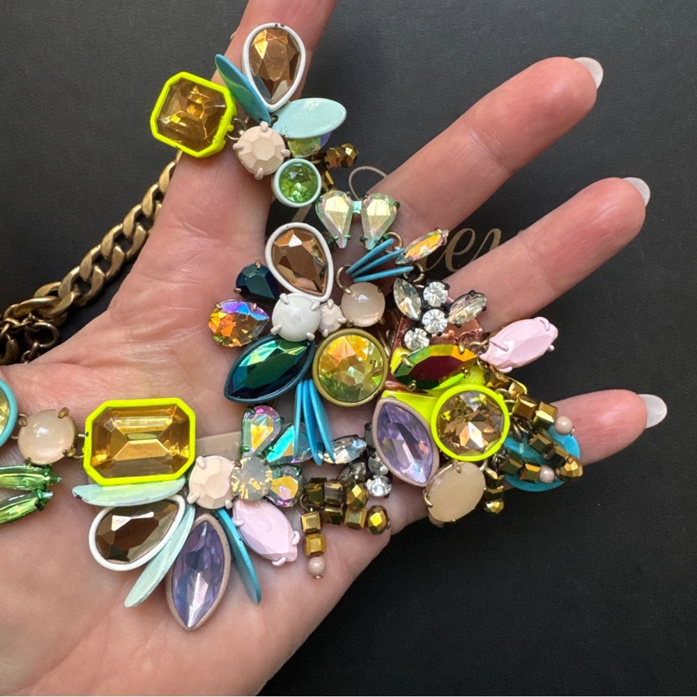 🌱 J. Crew Crystal Statement necklace - Brulee necklace - Picture 7 of 9